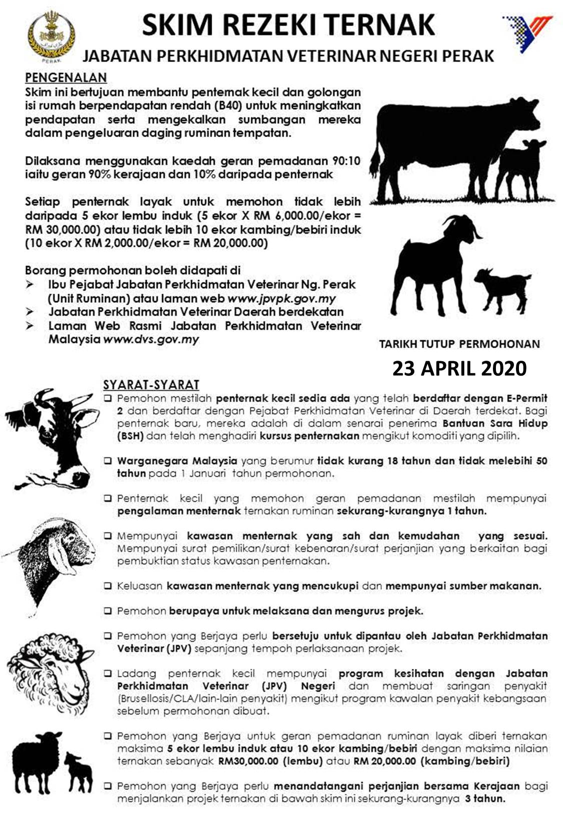 cara mengajukan bantuan ternak kambing - skim rezeki ternak new